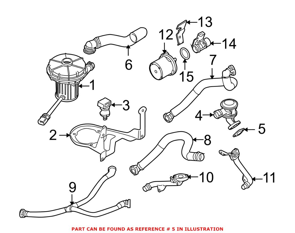 BMW Secondary Air Pump Check Valve Gasket 11727514860